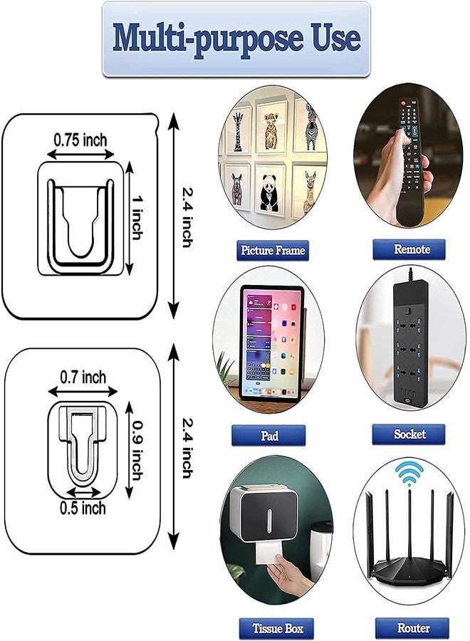 JEYANG Double-Sided Heavy Duty Self Adhesive Wall Hook; Multipurpose Water & Oil Proof, Transparent Peg for Home & Office (Set of 10 Pairs) - Image 2